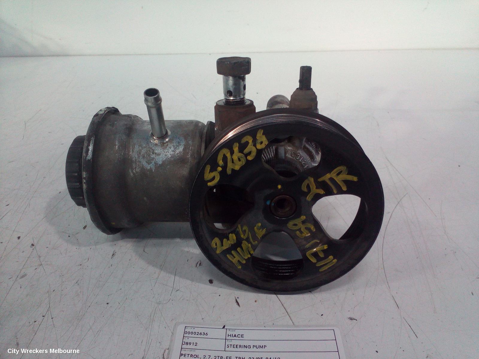 TOYOTA HIACE STEERING PUMP, PETROL, 2.7, 2TR-FE, TRH, 03/2005 - 04/2019 - Image 1