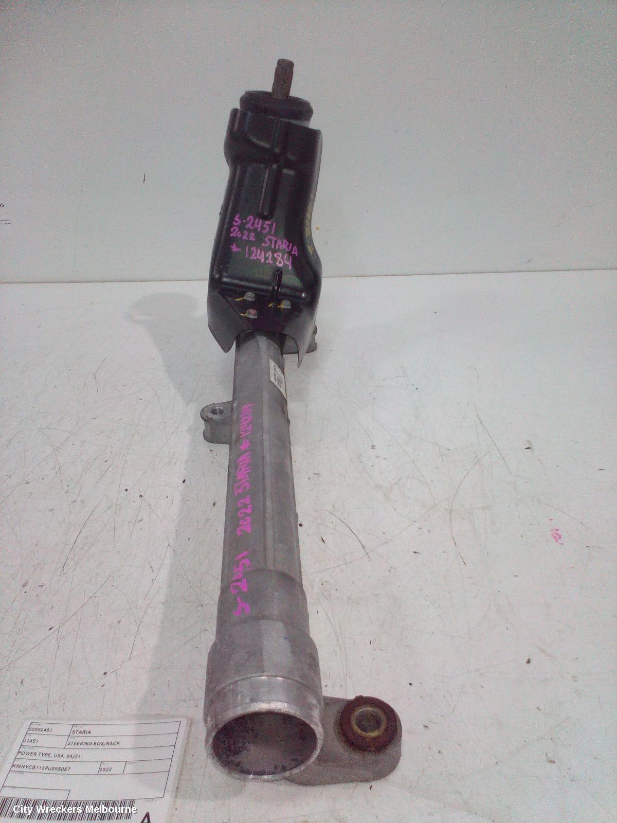 HYUNDAI STARIA STEERING BOX/RACK, POWER TYPE, US4, 04/2021 ONWARDS - Image 1