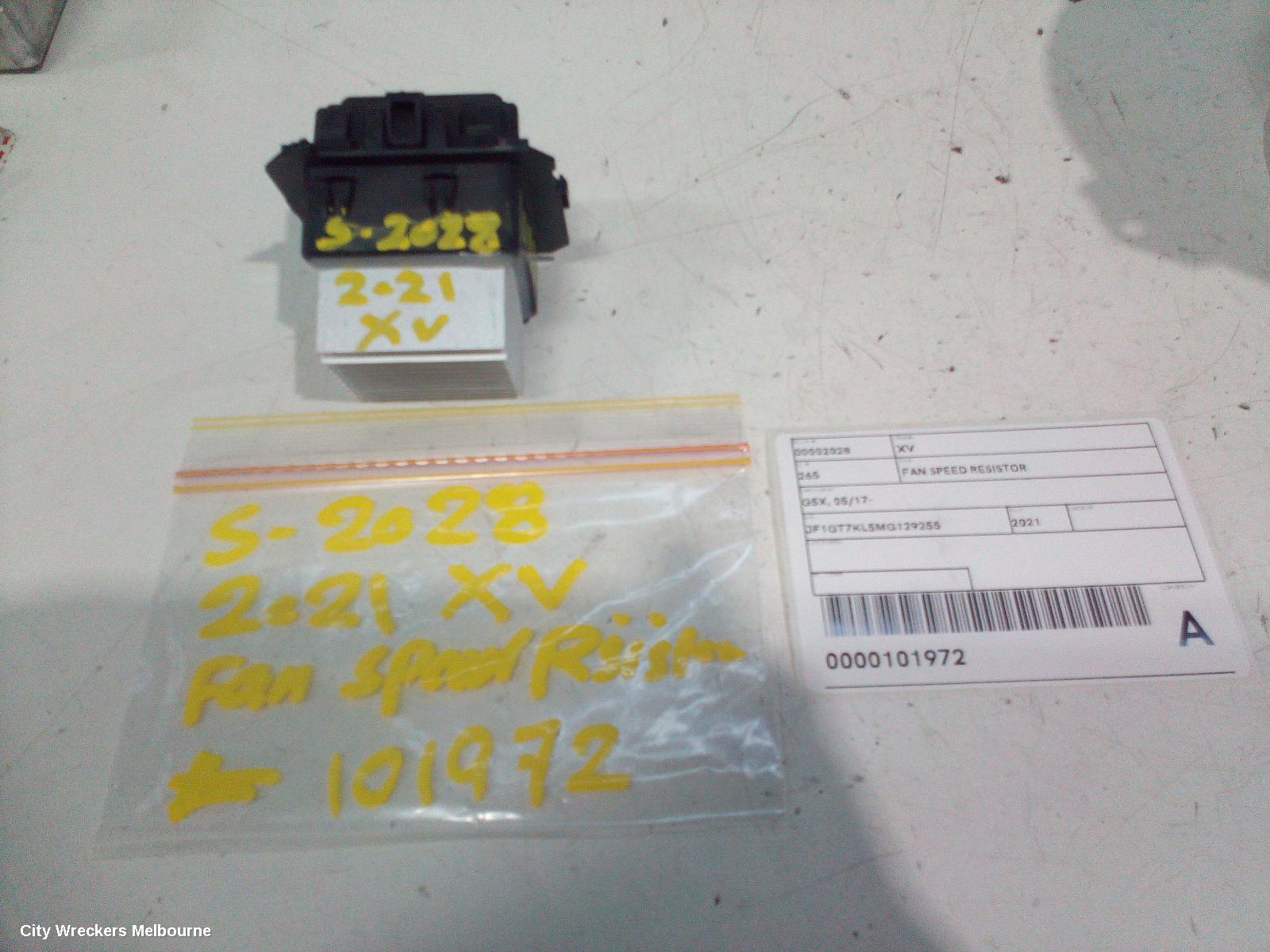 SUBARU XV FAN SPEED RESISTOR, G5X, 03/2017 - 06/2023 - Image 1