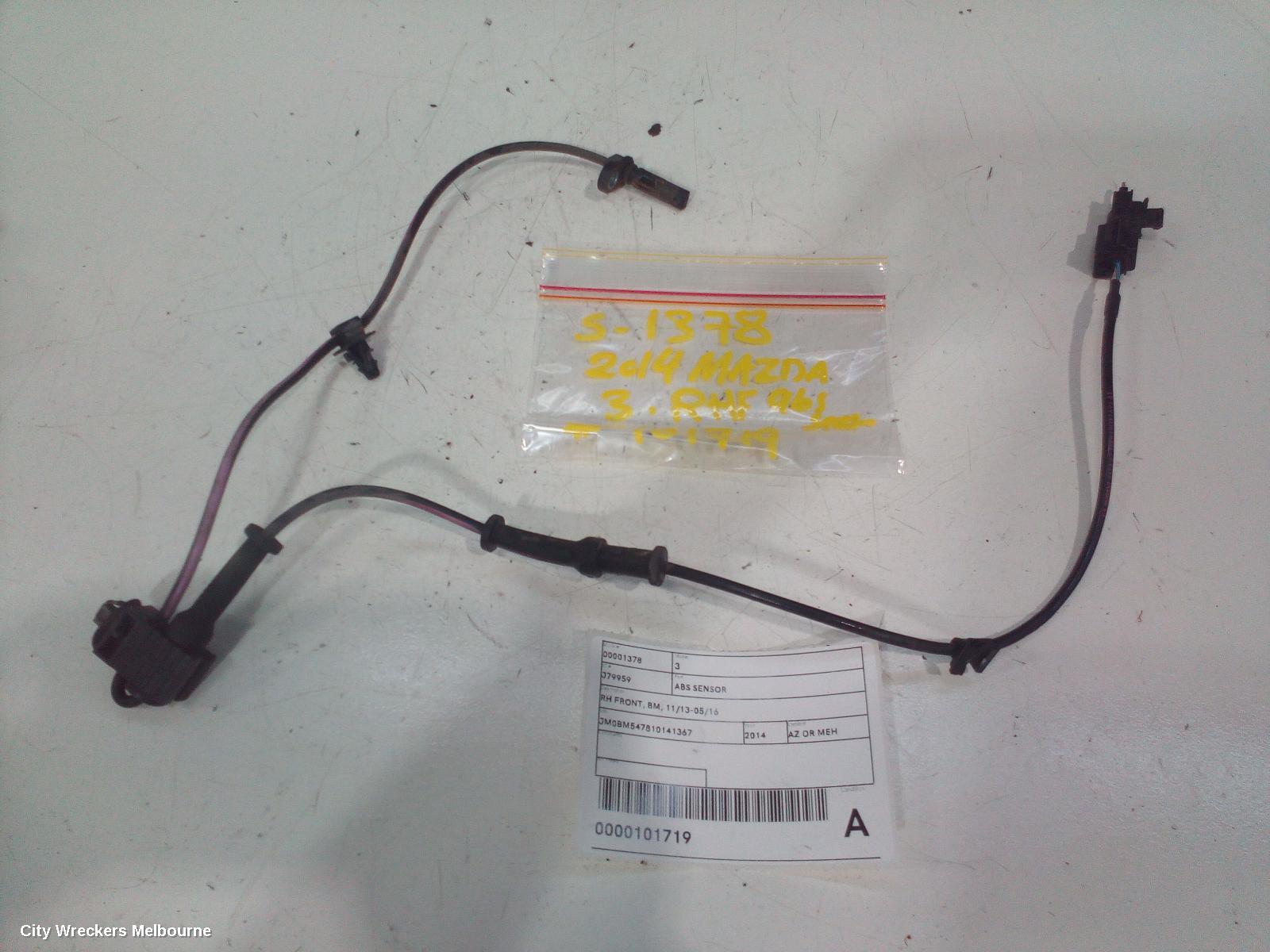 MAZDA 3 ABS SENSOR, RH FRONT, BM, 11/2013 - 05/2016 - Image 2