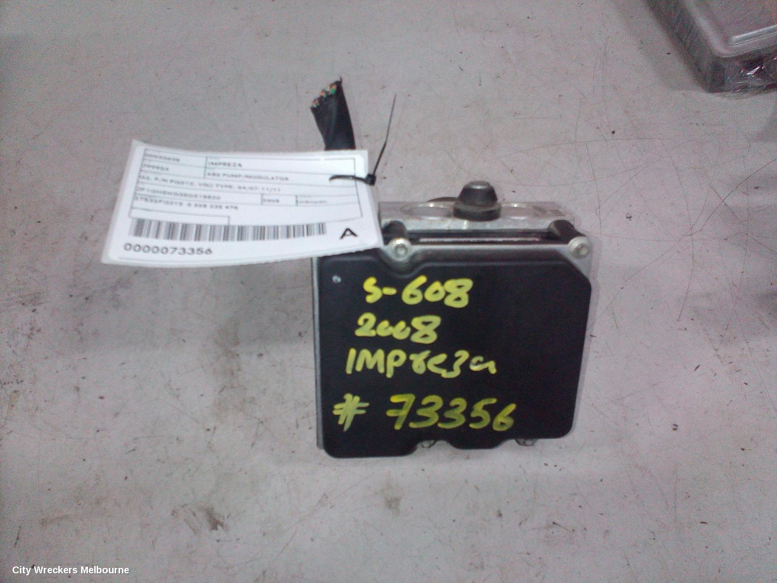 SUBARU IMPREZA ABS PUMP/MODULATOR, G3, P/N FG010, VDC TYPE, 04/2007 - 11/2011 - Image 1