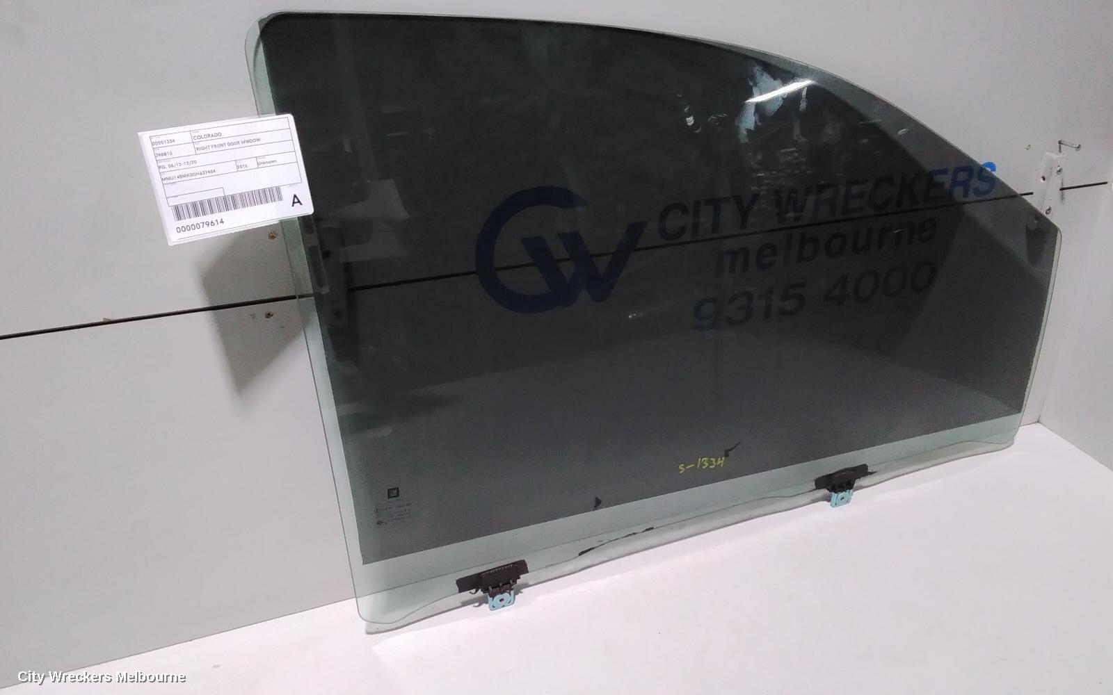 HOLDEN COLORADO RIGHT FRONT DOOR WINDOW, RG, 06/2012 - 12/2020 - Image 2