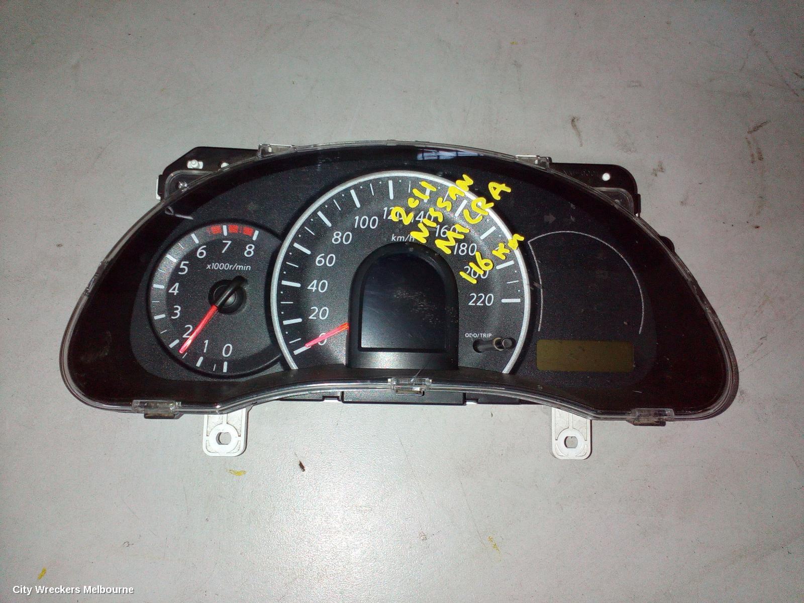 NISSAN MICRA INSTRUMENT CLUSTER, AUTO T/M TYPE, K13, 11/2010 - 03/2015 - Image 1