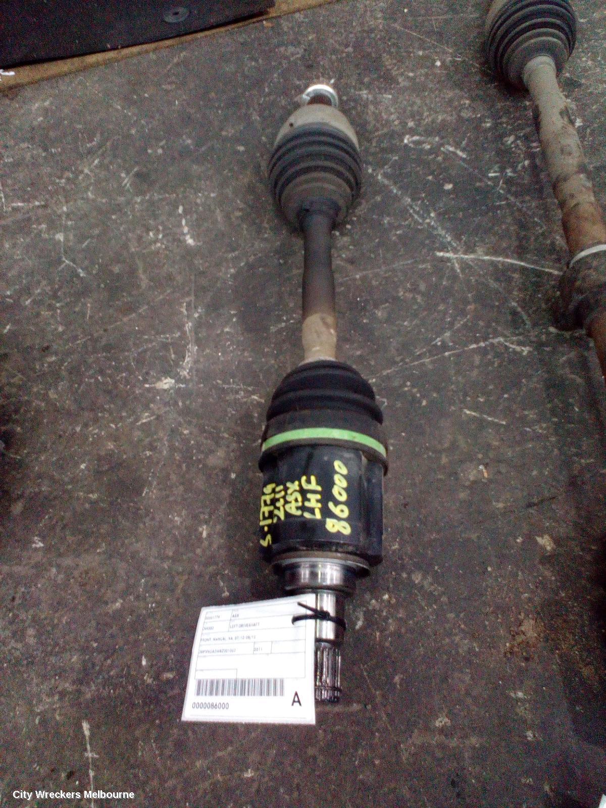 MITSUBISHI ASX LEFT DRIVESHAFT, FRONT, MANUAL, XA, 07/2010 - 08/2012 - Image 1