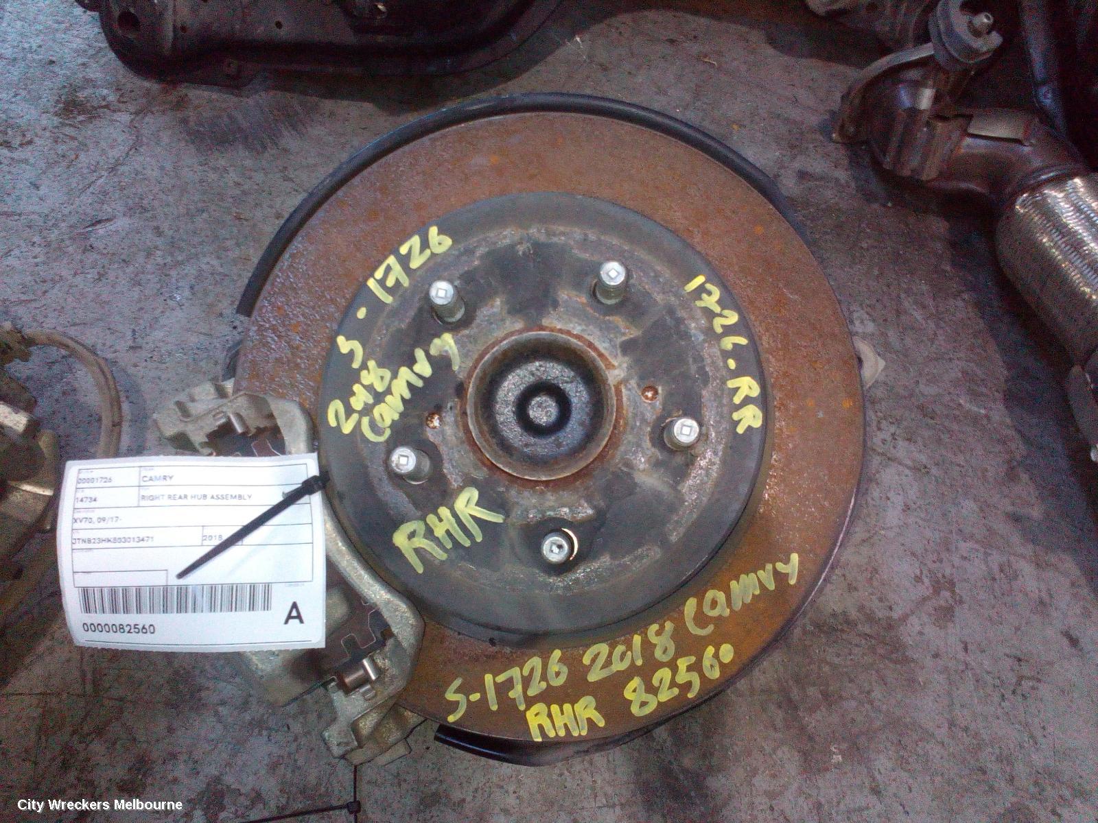 TOYOTA CAMRY RIGHT REAR HUB ASSEMBLY, XV70, HYBRID TYPE, 09/2017 ONWARDS - Image 1