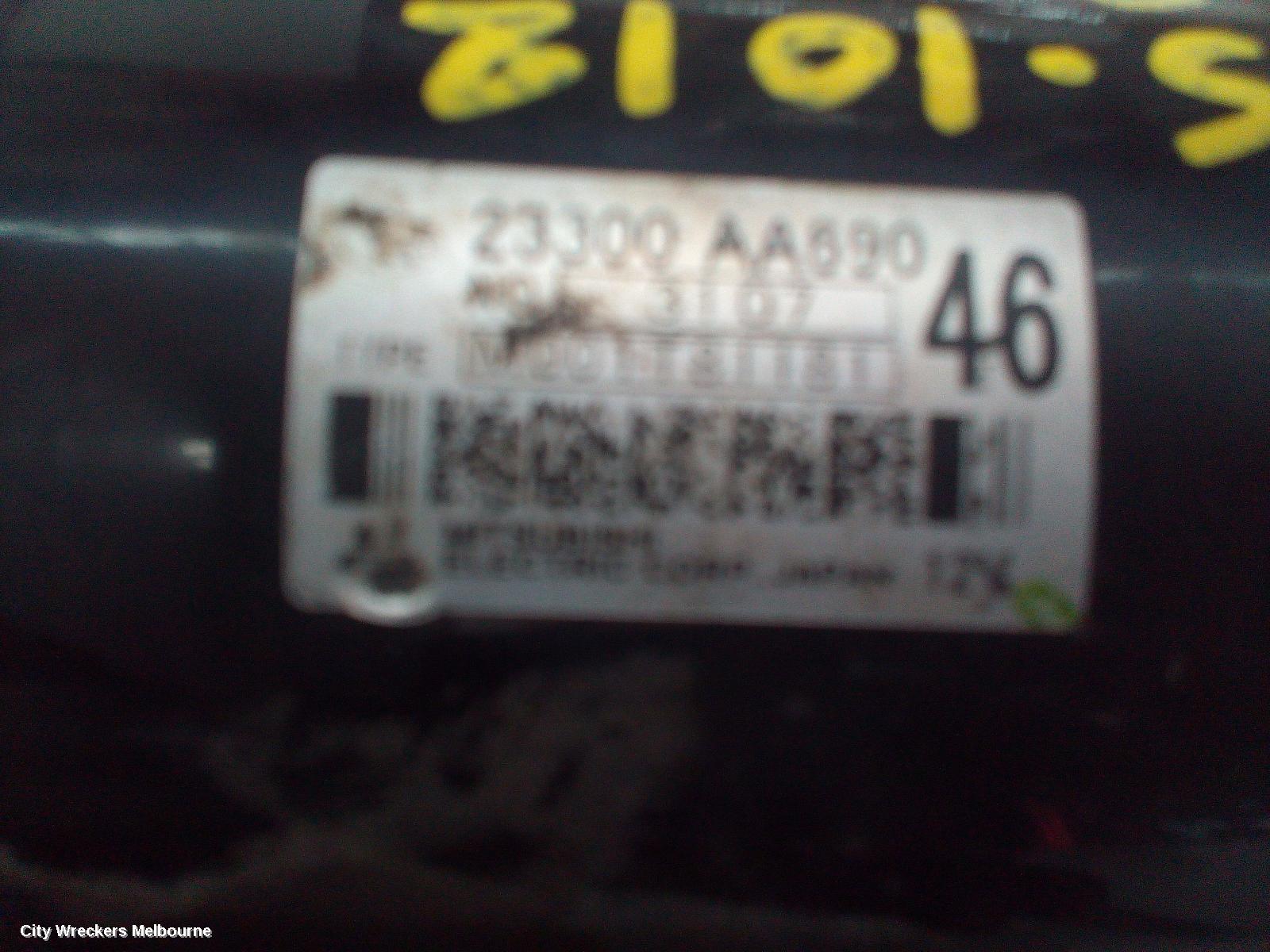 SUBARU IMPREZA STARTER, PETROL, FB20, MANUAL, 6 SPEED, G4, 12/2011 - 10/2016 - Image 2