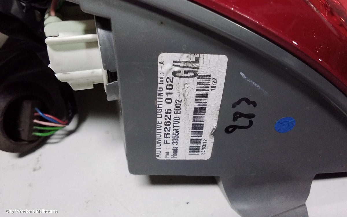 HONDA CIVIC LEFT TAILLIGHT, 9TH GEN, HATCH (VIN SHHFK), 06/2012 - 03/2015 - Image 3
