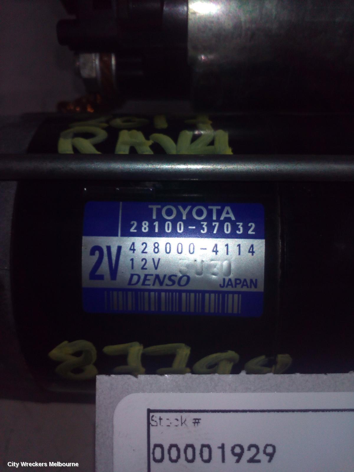 TOYOTA RAV4 STARTER, PETROL, 2.0, 3ZR-FE, ZSA42R, 12/2012 - 11/2018 - Image 1