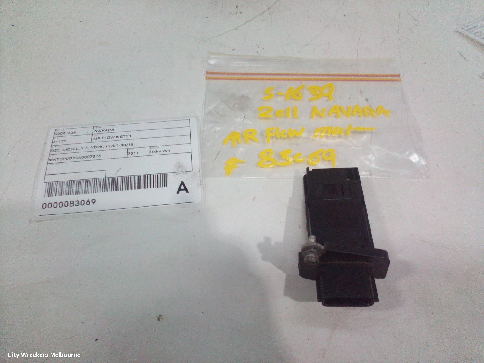 NISSAN NAVARA AIR FLOW METER, D22, DIESEL, 2.5, YD25, 12/2001 - 08/2015 - Image 1
