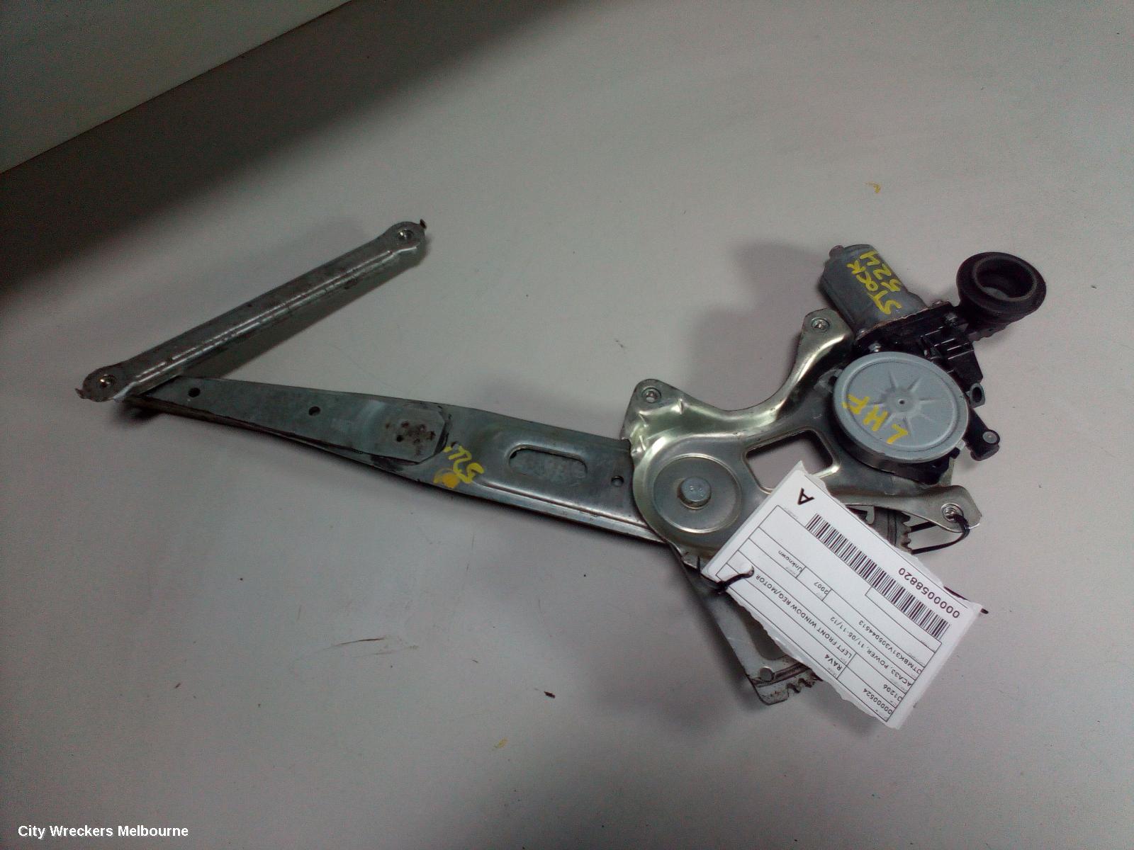 TOYOTA RAV4 LEFT FRONT WINDOW REG/MOTOR, ACA33, POWER, 11/2005 - 11/2012 - Image 1