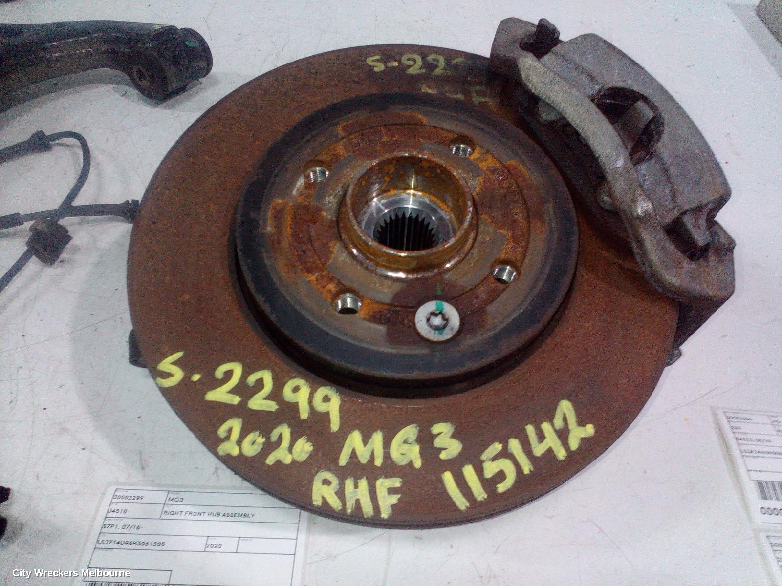MG MG3 RIGHT FRONT HUB ASSEMBLY, SZP1, 07/2016 - 10/2024 - Image 1