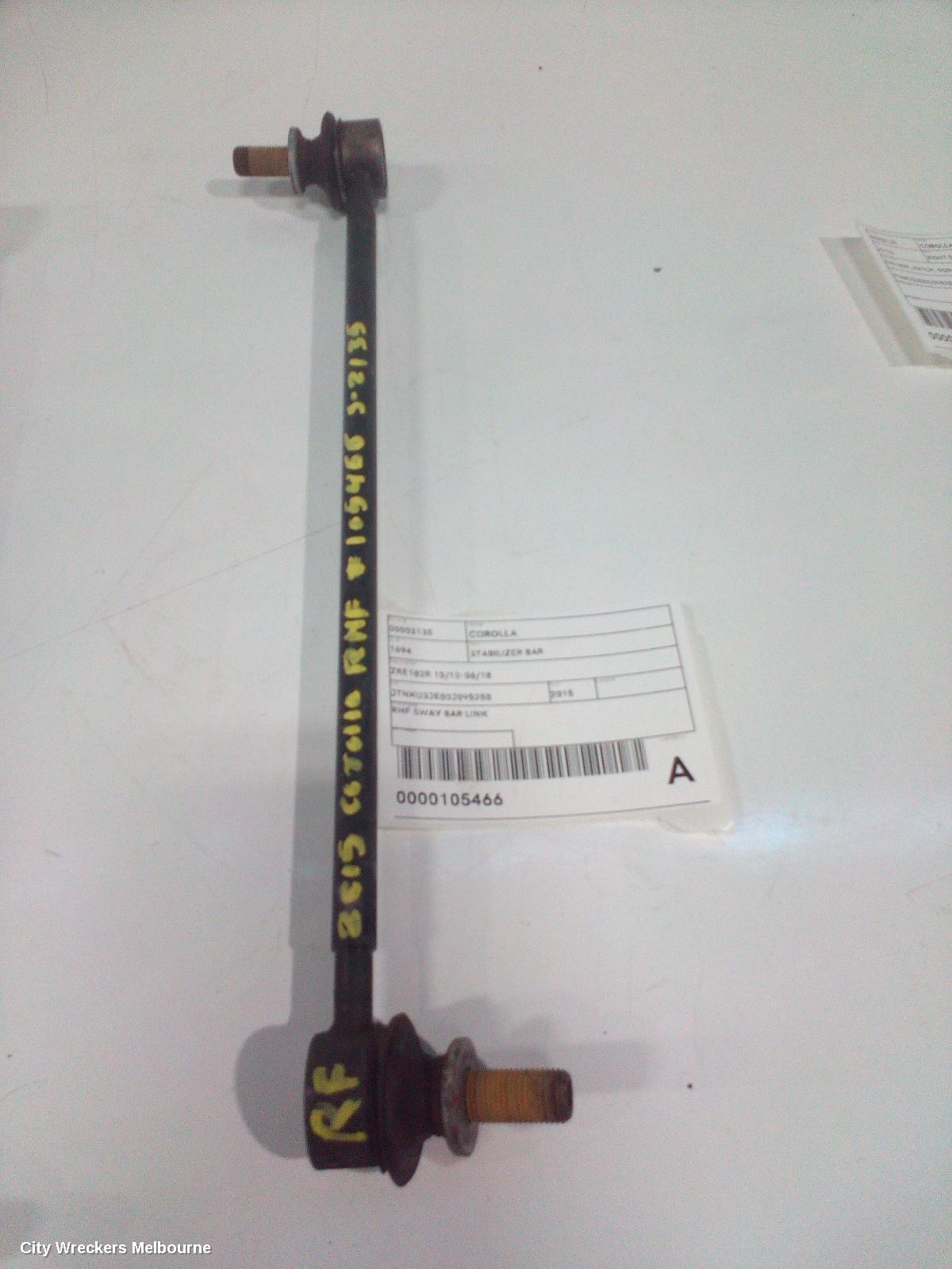 TOYOTA COROLLA STABILISER BAR, ZRE182R 10/2012 - 06/2018 - Image 1