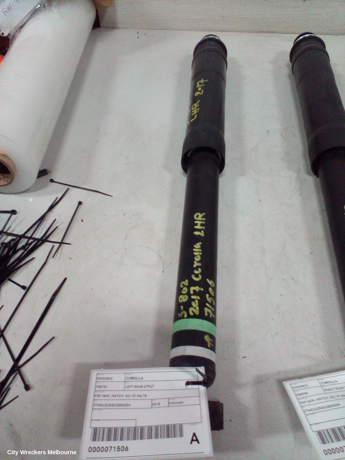 TOYOTA COROLLA LEFT REAR STRUT, ZRE182R, HATCH, 03/2015 - 06/2018 - Image 1