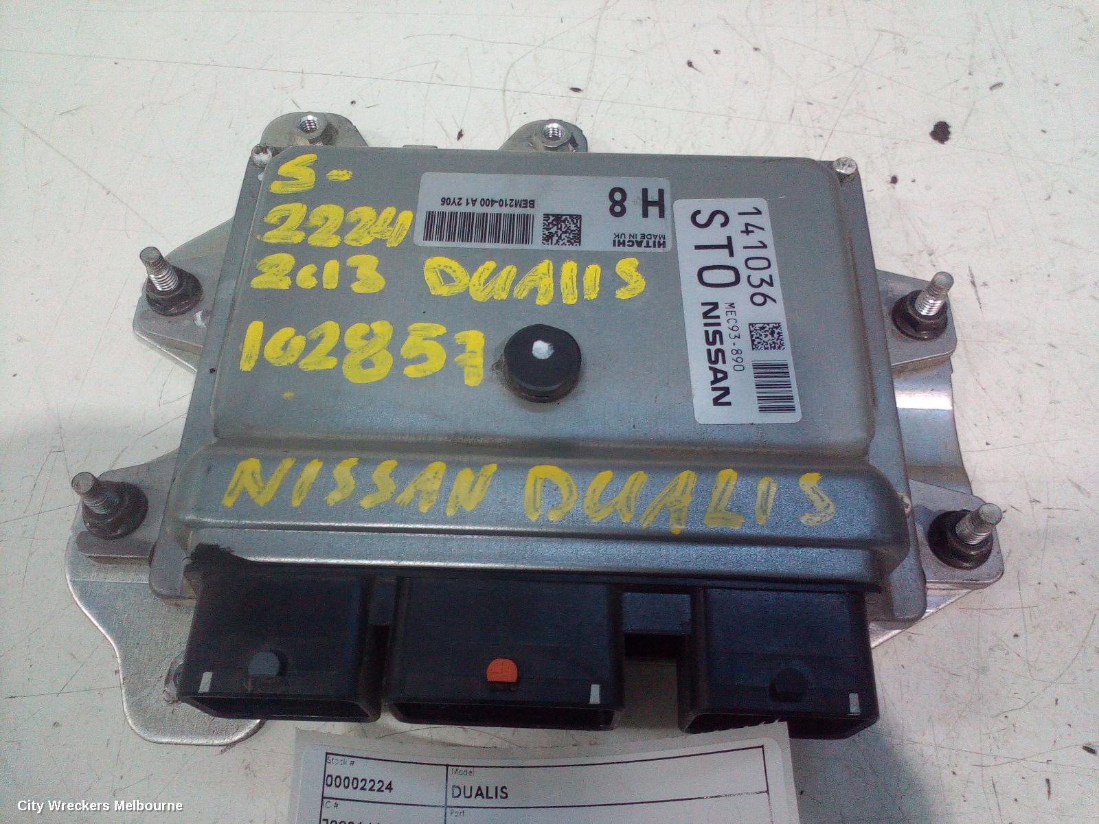 NISSAN DUALIS ECU, ENGINE ECU, 2.0, MR20, AUTO T/M, ECU ONLY, J10, 10/2007 - 05/2014 - Image 2