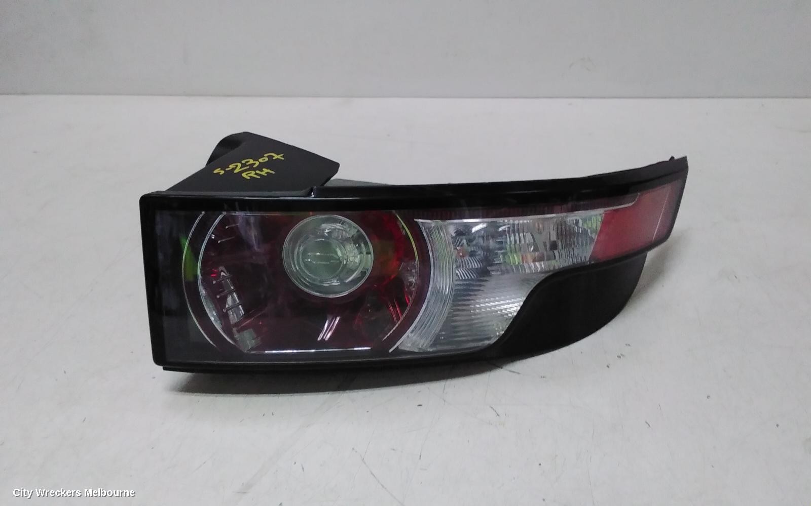 LAND ROVER RANGEROVER EVOQUE RIGHT TAILLIGHT, IN BODY, L538, RED/CLEAR TYPE, 11/2011 - 06/2015 - Image 1