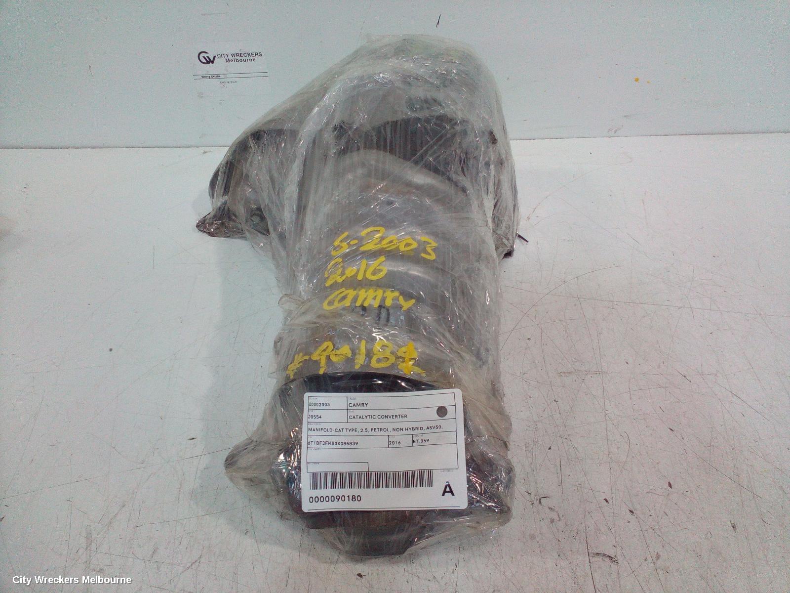 TOYOTA CAMRY CATALYTIC CONVERTER, MANIFOLD-CAT TYPE, 2.5, PETROL, NON HYBRID, ASV50, 05/2015 - 10/2017 - Image 3