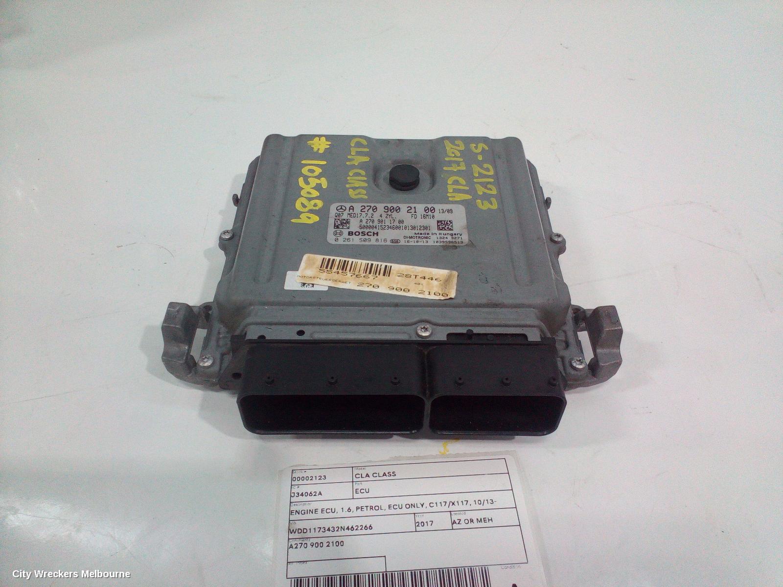 MERCEDES CLA CLASS ECU, ENGINE ECU, 1.6, PETROL, ECU ONLY, C117/X117, 10/2013 - 01/2019 - Image 1