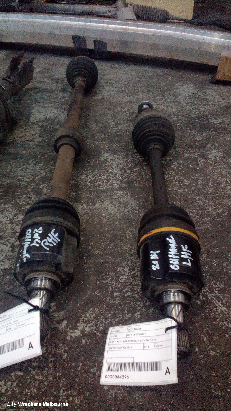 MITSUBISHI OUTLANDER RIGHT DRIVESHAFT, FRONT, AUTO T/M, PETROL, 2.0, ZJ-ZL, 10/2012 ONWARDS - Image 2