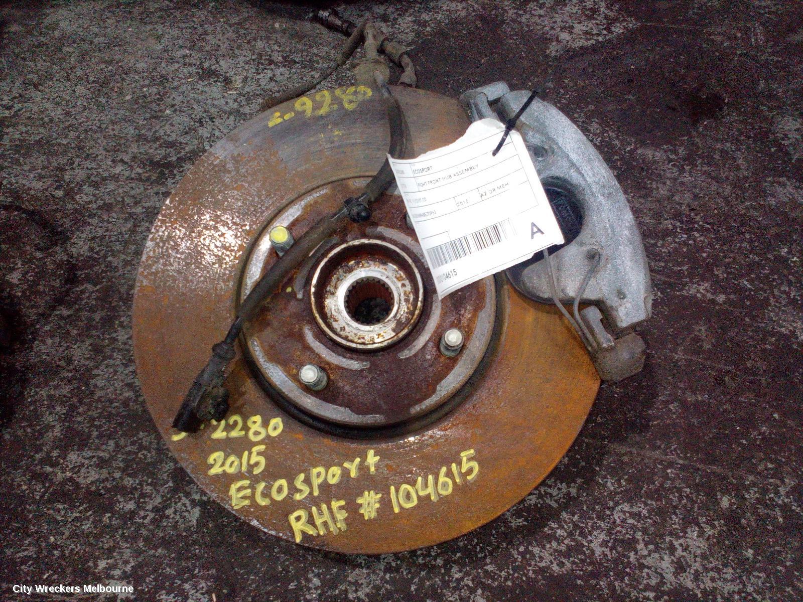 FORD ECOSPORT RIGHT FRONT HUB ASSEMBLY, BK-BL, 11/2013 - 01/2020 - Image 1