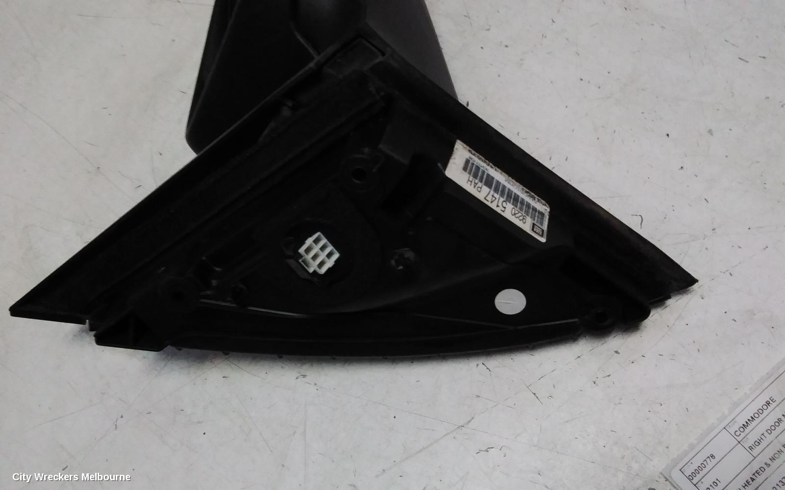 HOLDEN COMMODORE RIGHT DOOR MIRROR, VE, NON HEATED & NON PUDDLE LAMP TYPE, 08/2006 - 04/2013 - Image 2