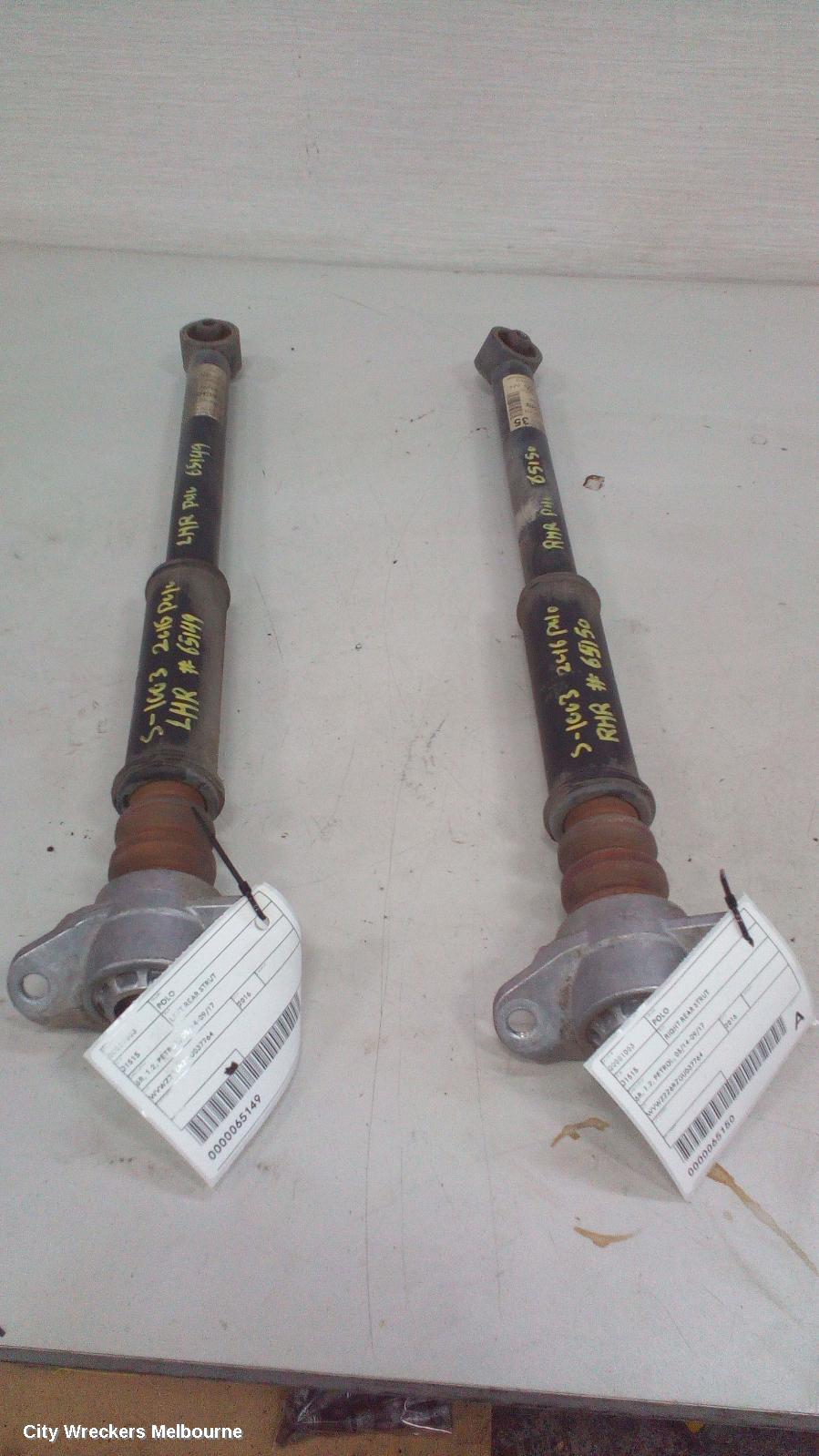 VOLKSWAGEN POLO RIGHT REAR STRUT, 6R, 1.2, PETROL, 05/2014 - 09/2017 - Image 3