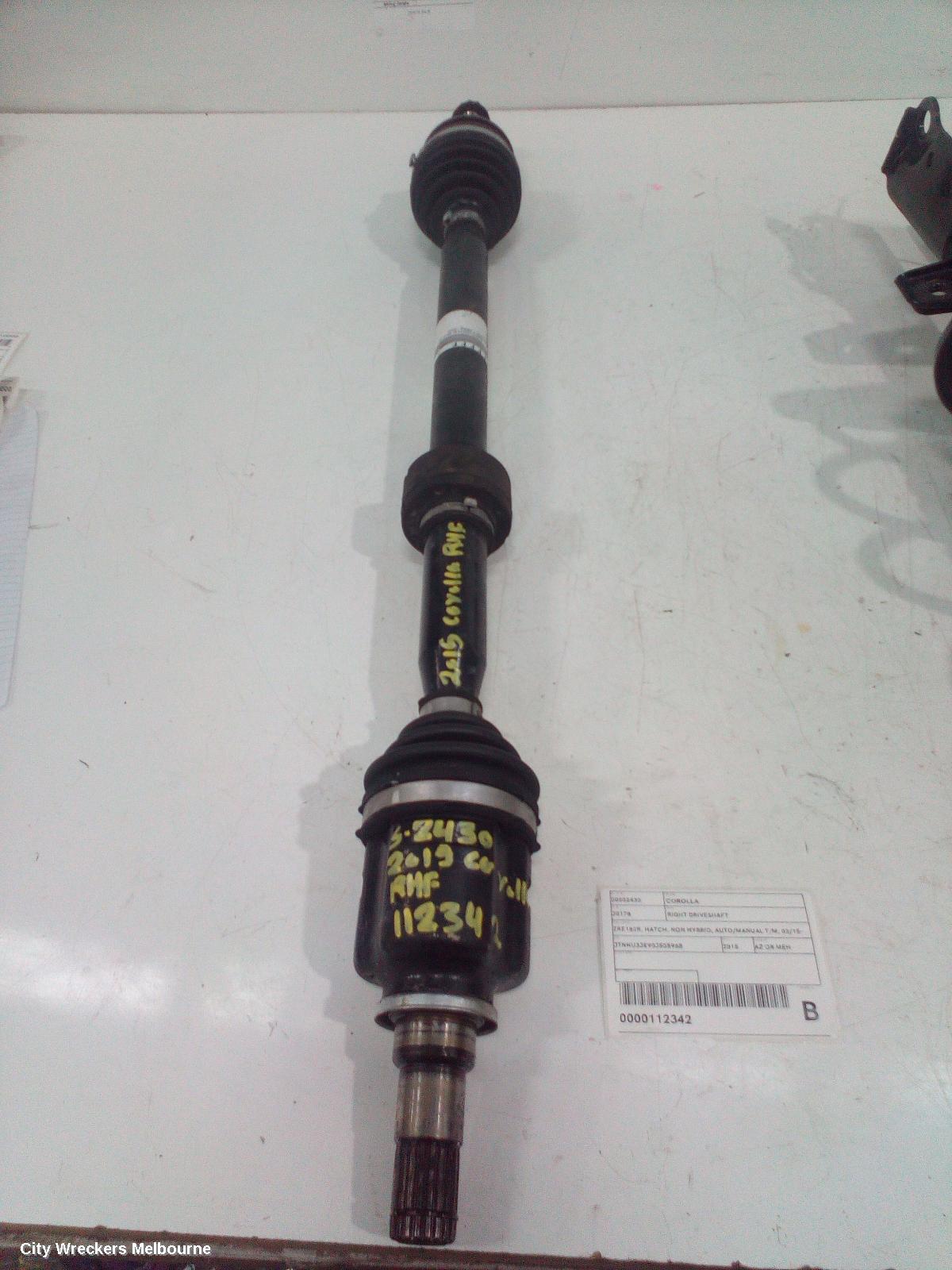 TOYOTA COROLLA RIGHT DRIVESHAFT, ZRE182R, HATCH, NON HYBRID, AUTO/MANUAL T/M, 03/2015 - 06/2018 - Image 2