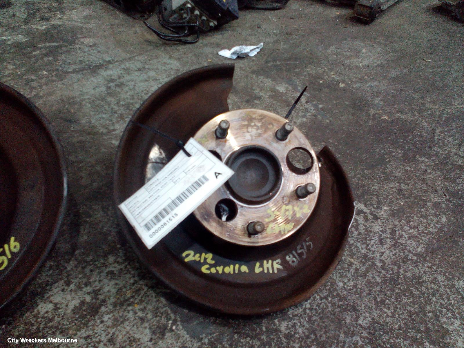 TOYOTA COROLLA LEFT REAR HUB ASSEMBLY, ZRE152/20153R, ABS TYPE, 03/2007 - 10/2013 - Image 1