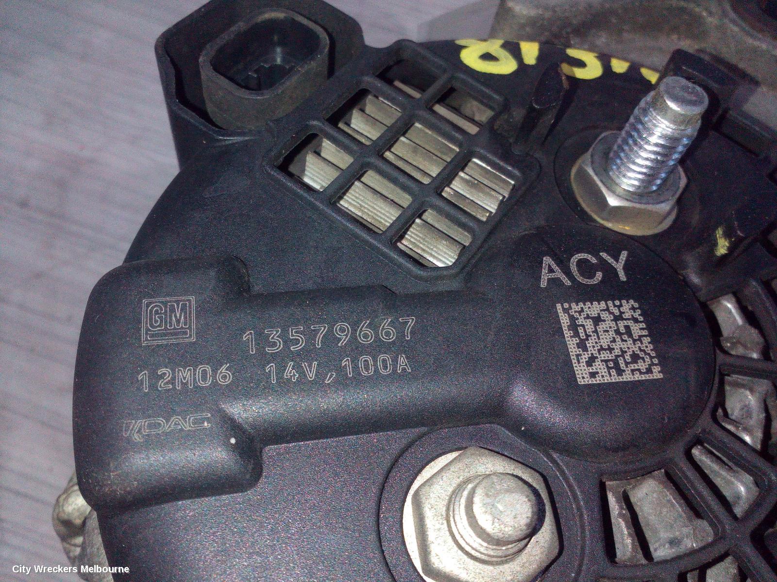 HOLDEN BARINA ALTERNATOR, PETROL, 1.6, MANUAL T/M, NON CLUTCH TYPE, TM, 11/2011 - 12/2018 - Image 1