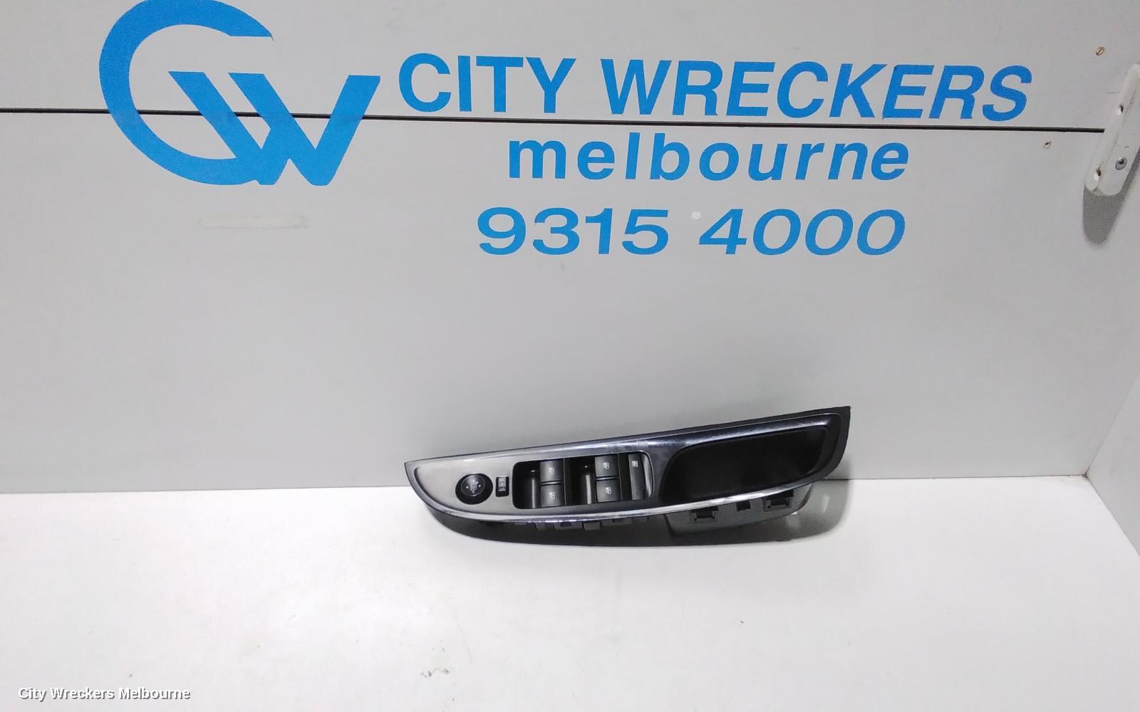 HOLDEN COMMODORE PWR DR WIND SWITCH, RH FRONT (MASTER SWITCH), VF, BLACK, 4 SWITCH TYPE, 05/2013 - 12/2017 - Image 1