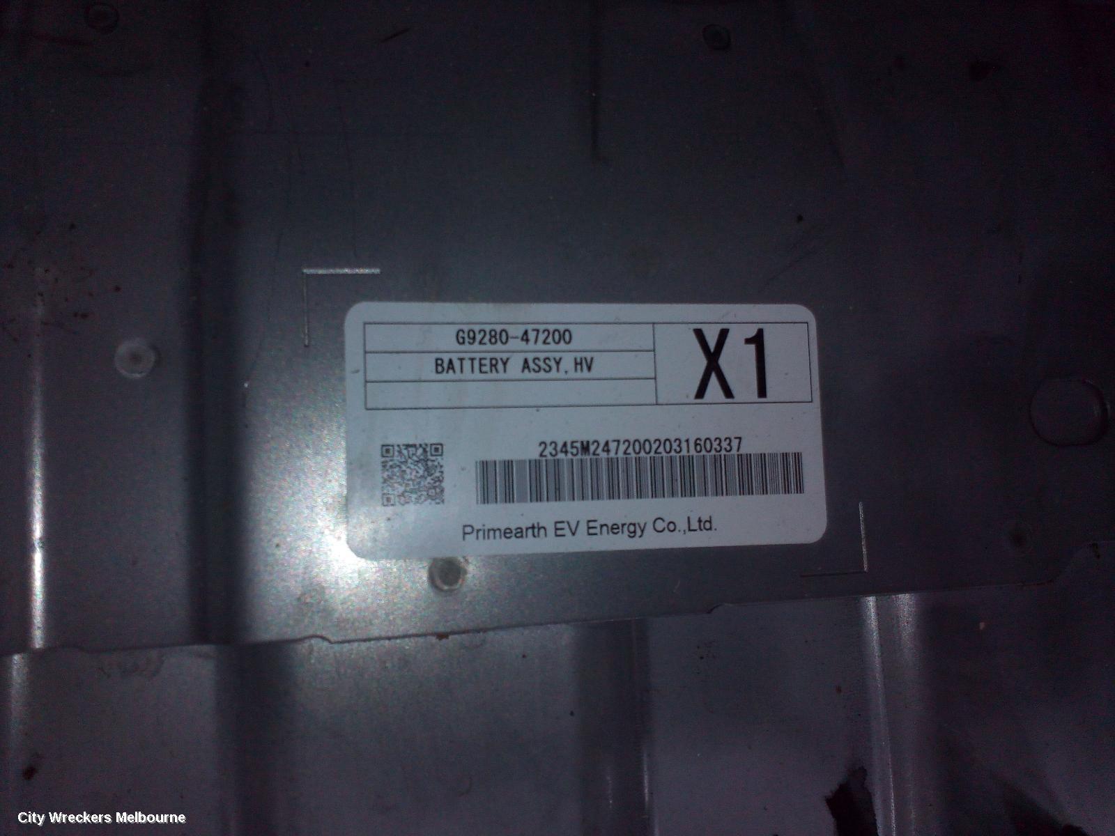 TOYOTA COROLLA HIGH VOLTAGE BATTERY, HYBRID BATTERY, 201.6 VOLT, (UNDER REAR SEATS), ZWE211R, 07/2018 ONWARDS - Image 1