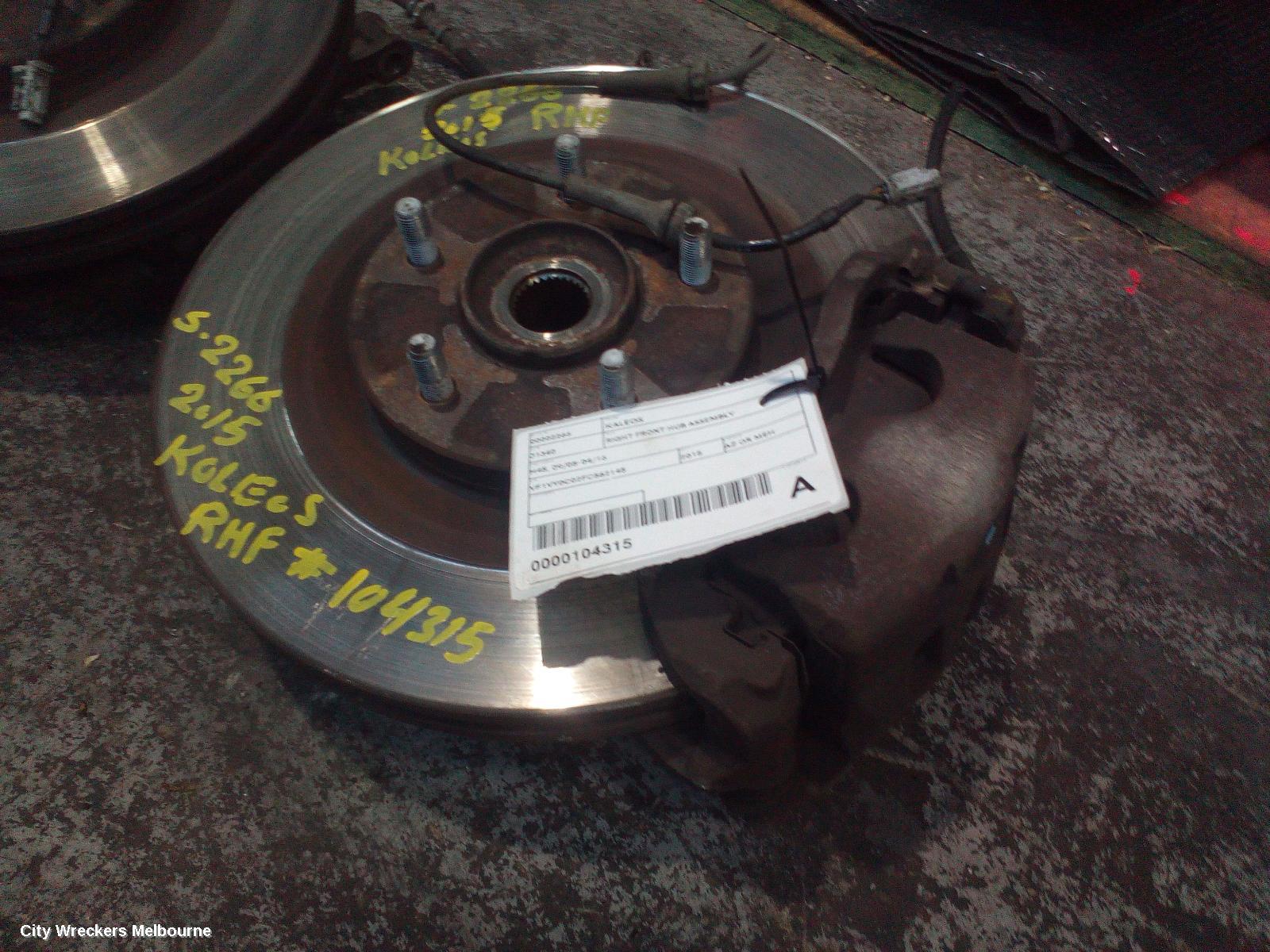 RENAULT KALEOS RIGHT FRONT HUB ASSEMBLY, H45, 09/2008 - 04/2016 - Image 2