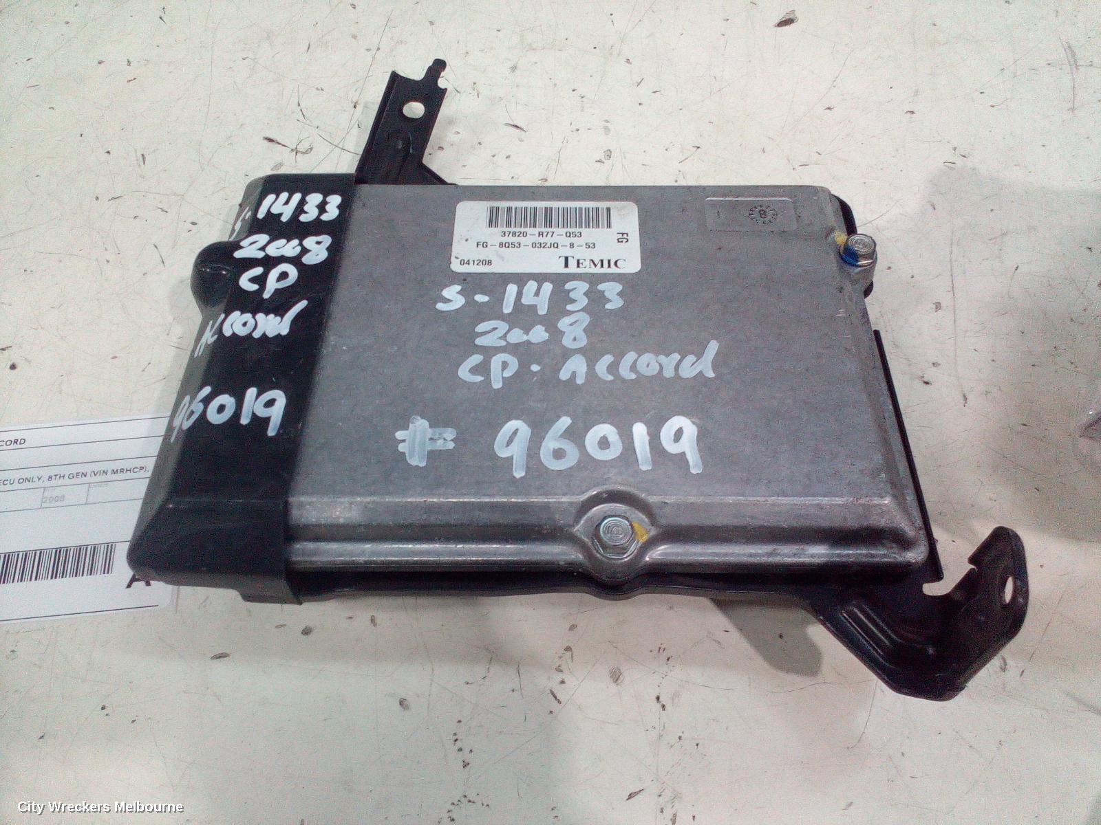 HONDA ACCORD ECU, ENGINE ECU, 3.5 ENG, ECU ONLY, 8TH GEN (VIN MRHCP), 02/2008 - 06/2011 - Image 3