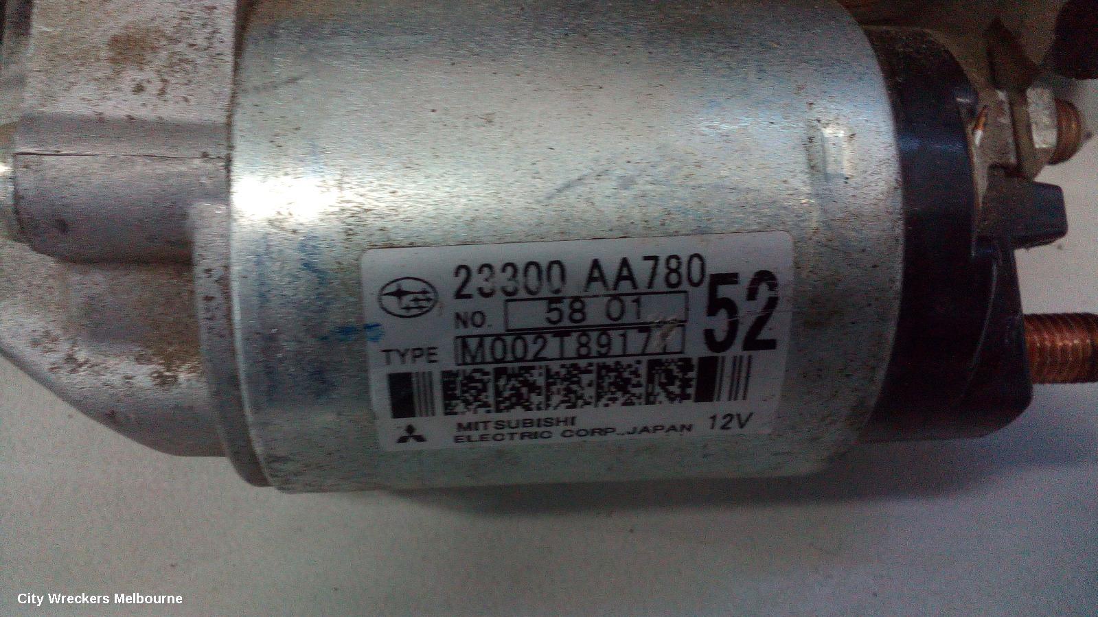 SUBARU OUTBACK STARTER, DIESEL, EE20, AUTO, CVT, 6 SPEED, 6TH GEN, 08/2014 ONWARDS - Image 1