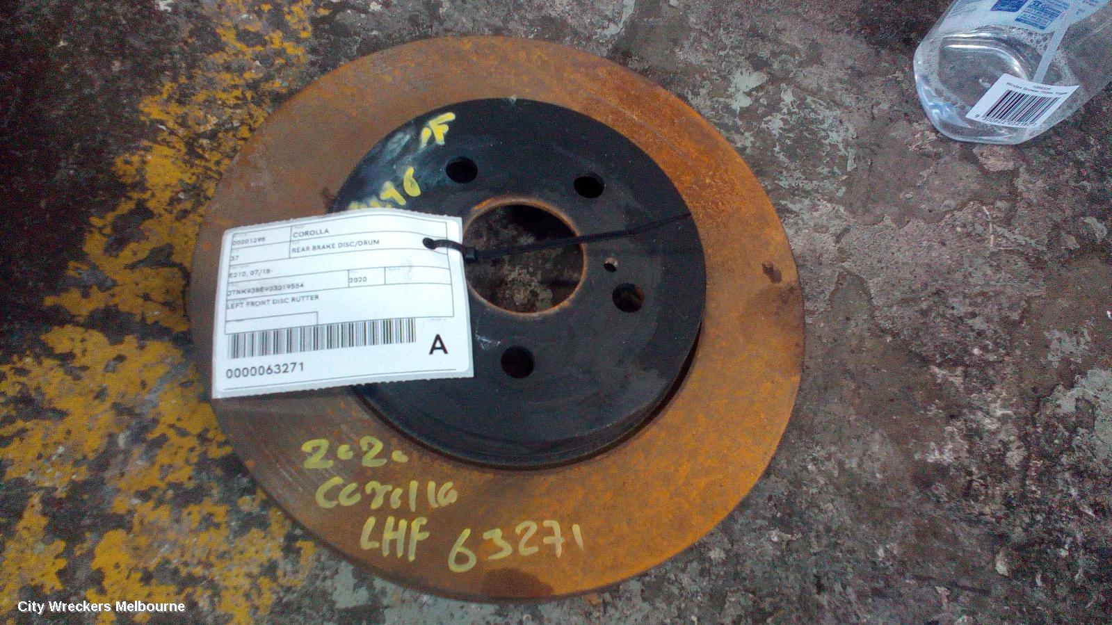 TOYOTA COROLLA REAR BRAKE DISC/DRUM, E210, 07/2018 ONWARDS - Image 1