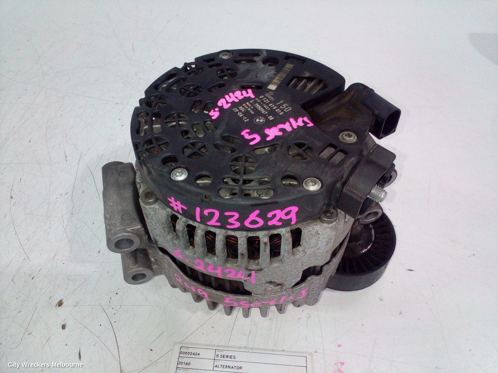 BMW 5 SERIES ALTERNATOR, PETROL, 6CYL, E60, 06/2007 - 04/2010 - Image 2