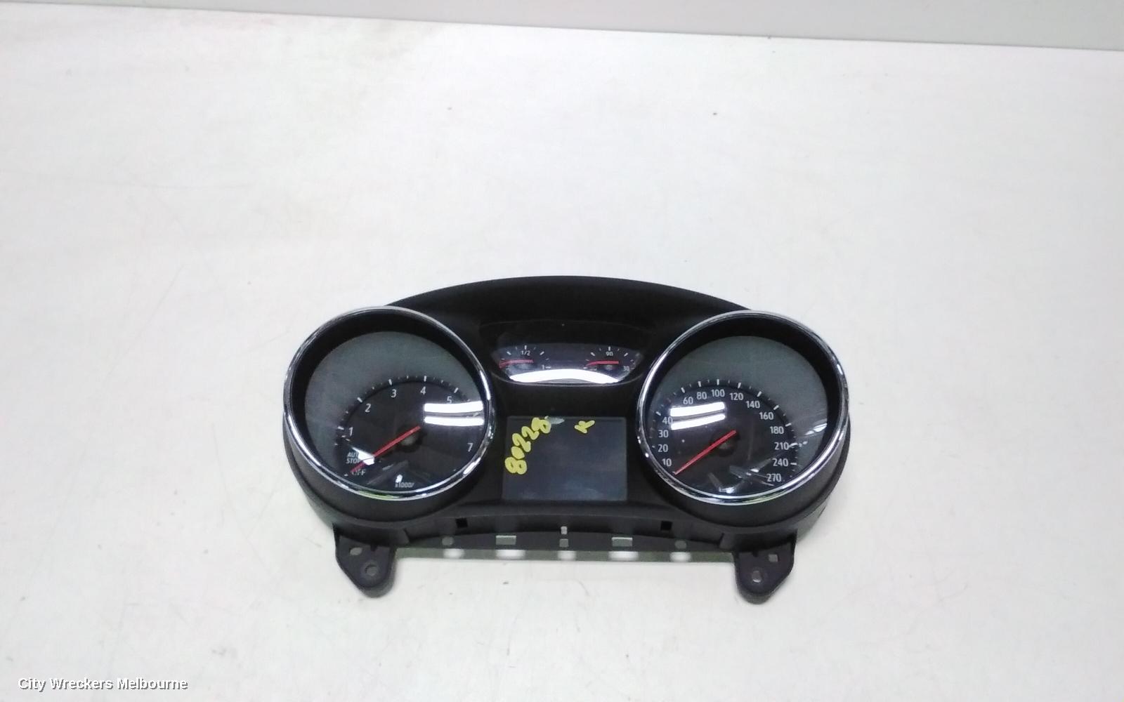 HOLDEN ASTRA INSTRUMENT CLUSTER, PETROL, AUTO T/M, BK, HATCH/WAGON, 09/2016 ONWARDS - Image 1