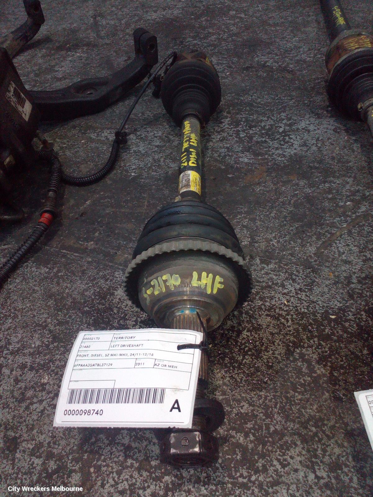 FORD TERRITORY LEFT DRIVESHAFT, FRONT, DIESEL, SZ MKI-MKII, 04/2011 - 12/2016 - Image 1