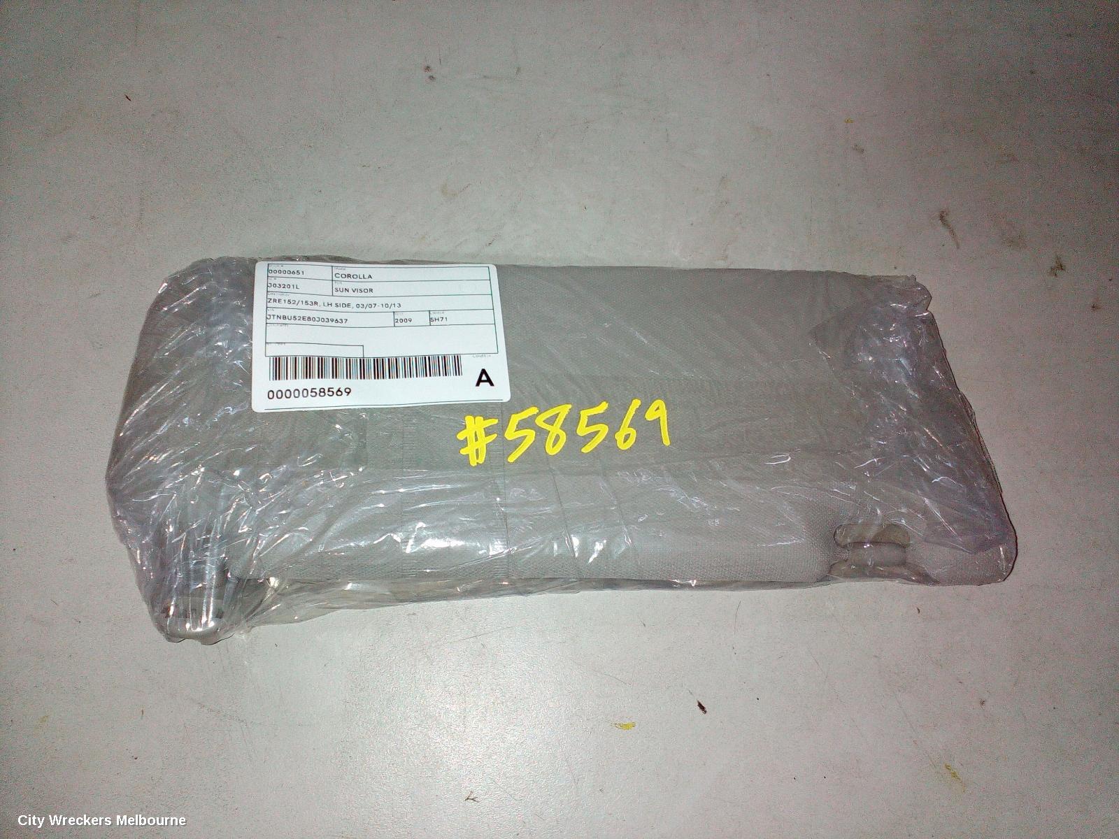 TOYOTA COROLLA SUNVISOR, ZRE152/20153R, LH SIDE, 03/2007 - 10/2013 - Image 3