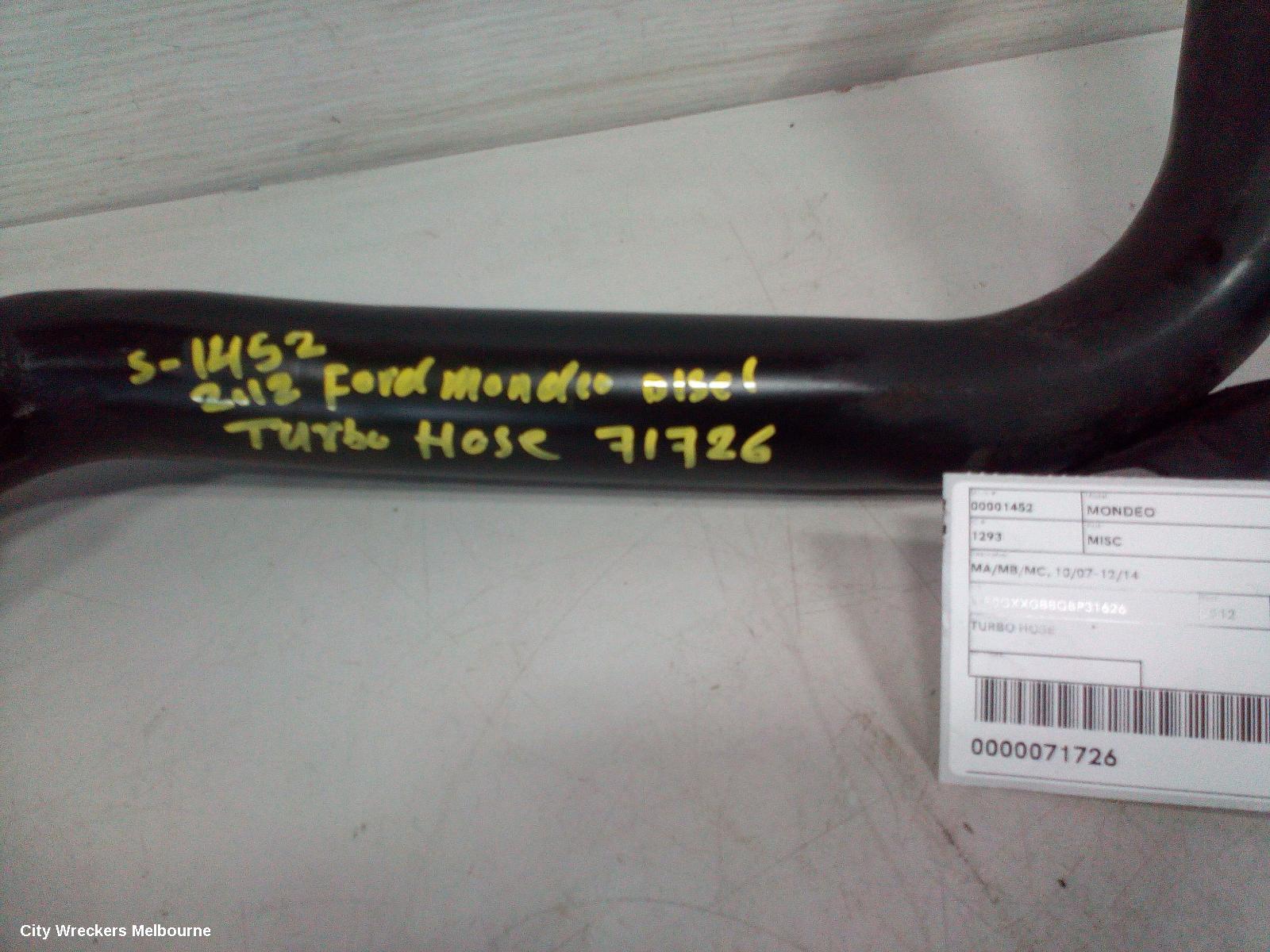 FORD MONDEO, MA/MB/MC, 10/2007 - 12/2014, TURBO HOSE: 71726 - Image 3