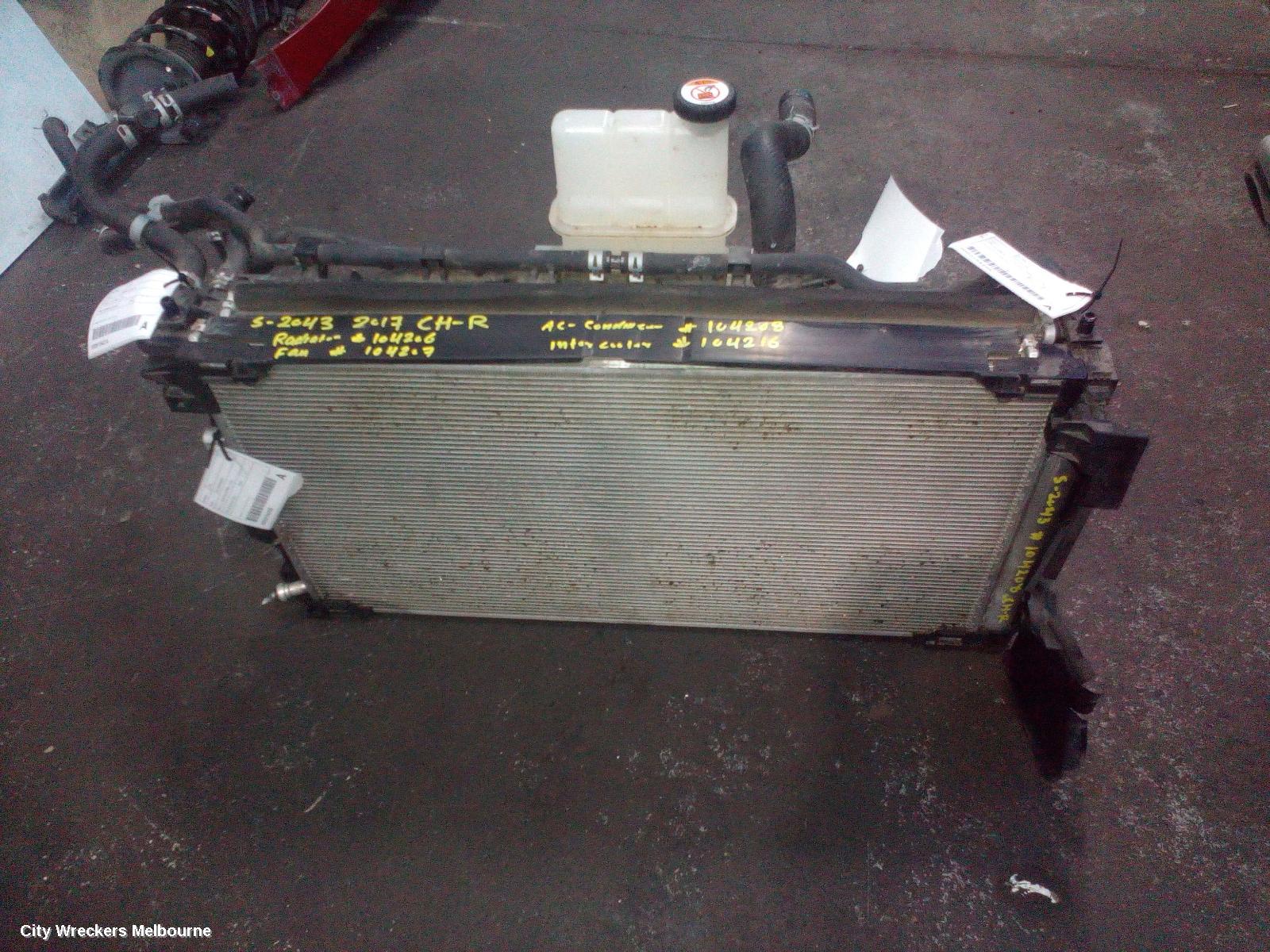 TOYOTA C-HR RADIATOR, AUTO/MANUAL, 1.2, PETROL, GEN 1, 12/2016 ONWARDS - Image 2