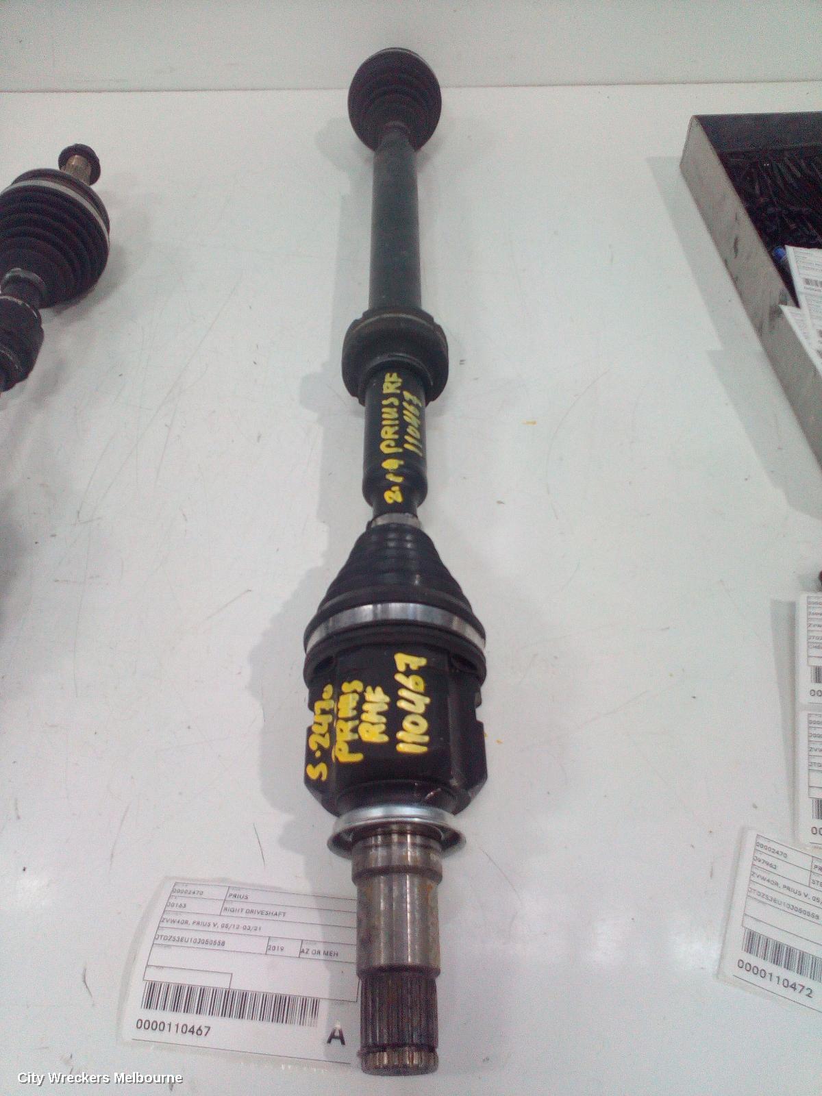 TOYOTA PRIUS RIGHT DRIVESHAFT, ZVW40R, PRIUS V, 05/2012 - 03/2021 - Image 1