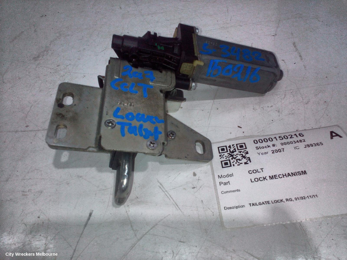 MITSUBISHI COLT DOOR/BOOT/GATE LOCK, TAILGATE LOCK, RG, 01/2002 - 11/2011 - Image 1