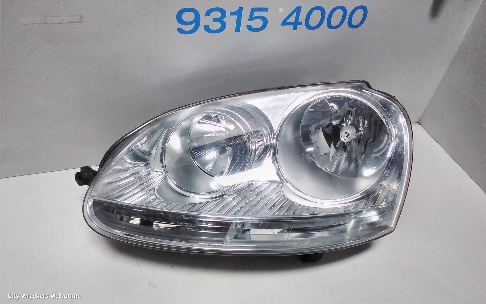 VOLKSWAGEN GOLF LEFT HEADLAMP, GEN 5, HALOGEN, CHROME INSERT TYPE, 07/2004 - 02/2009 - Image 2