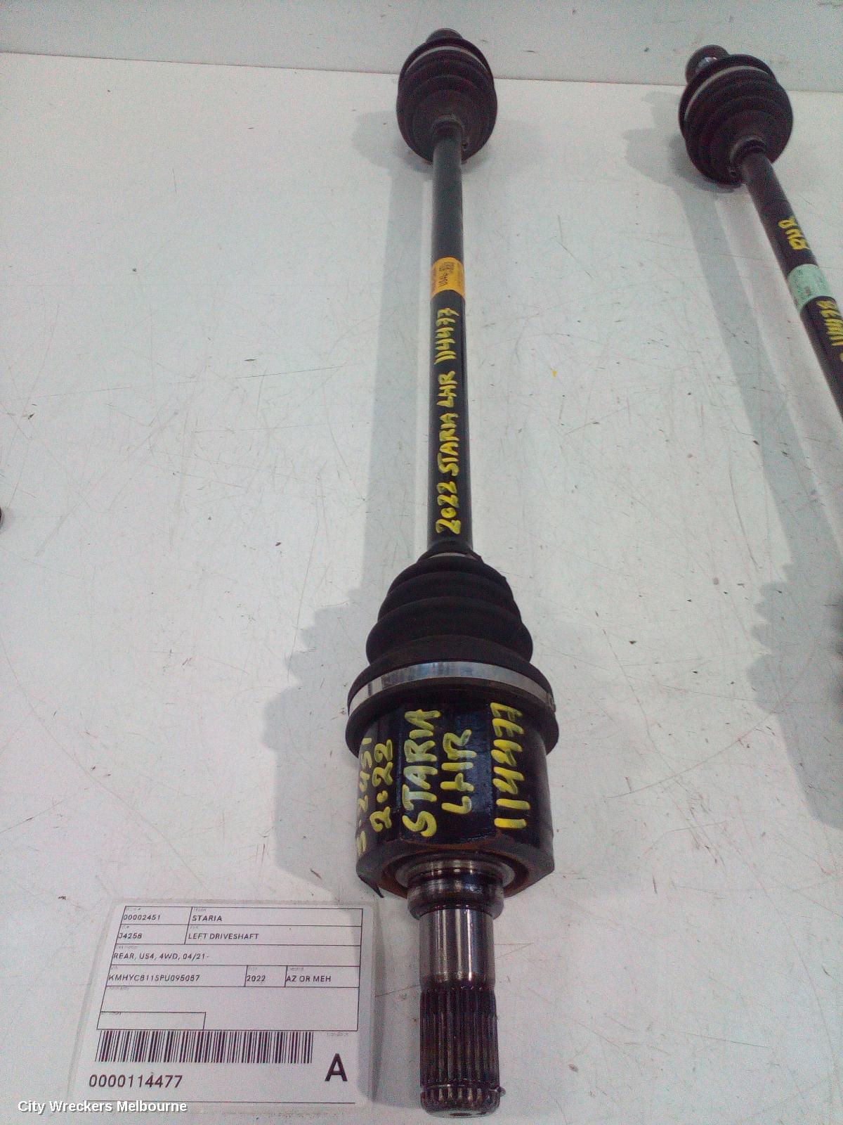 HYUNDAI STARIA LEFT DRIVESHAFT, REAR, US4, 4WD, 04/2021 ONWARDS - Image 1
