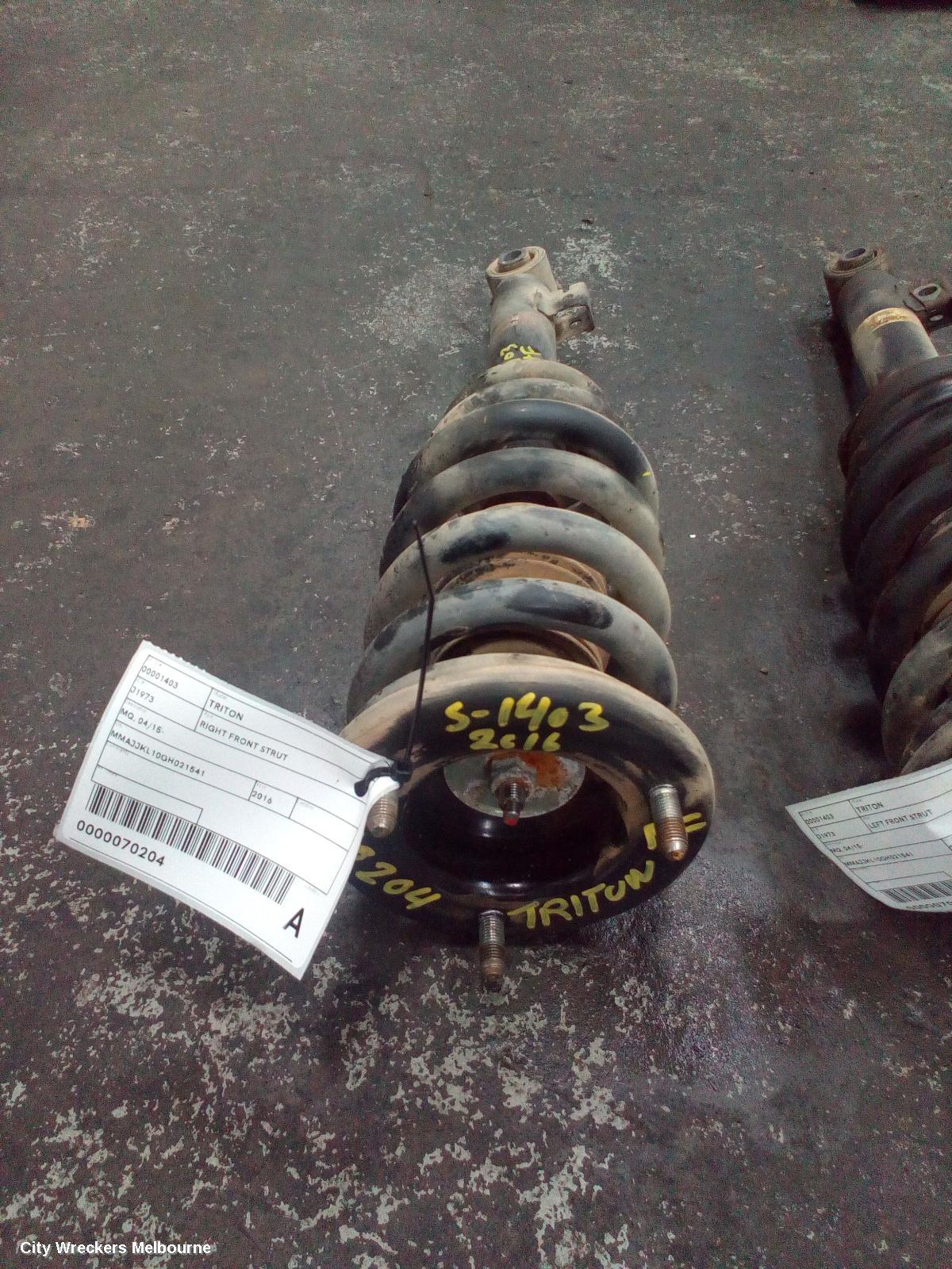 MITSUBISHI TRITON RIGHT FRONT STRUT, MQ-MR, 03/2015 - 10/2023 - Image 1