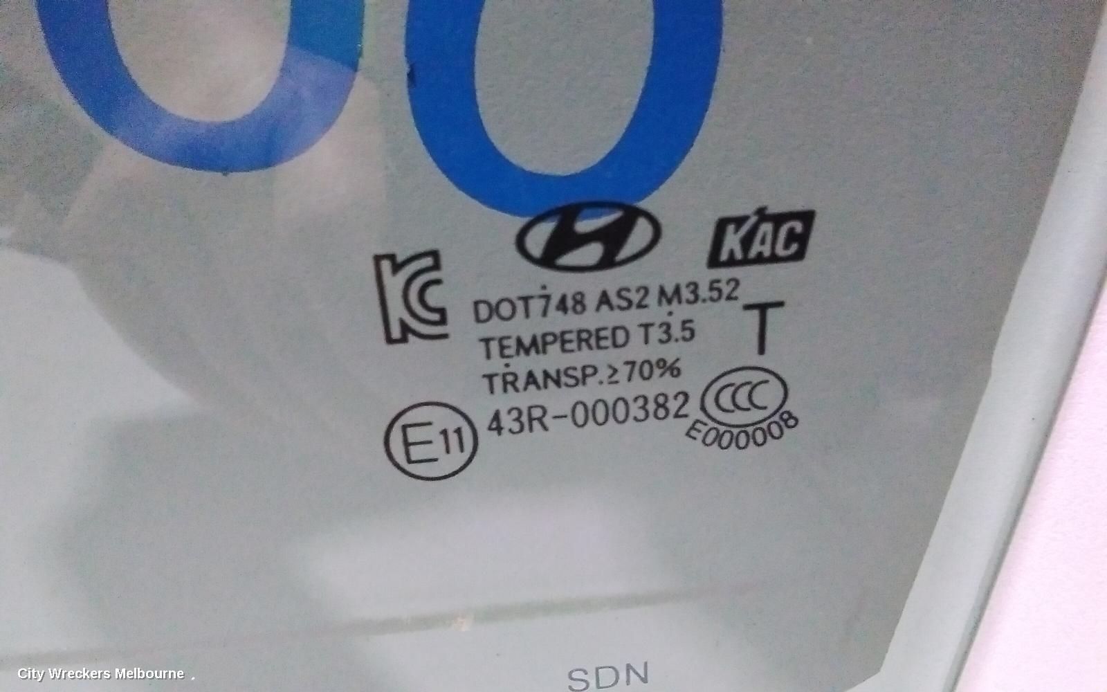 HYUNDAI I40 LEFT REAR DOOR WINDOW, SEDAN, STANDARD TYPE, VF, 09/2011 - 12/2019 - Image 2