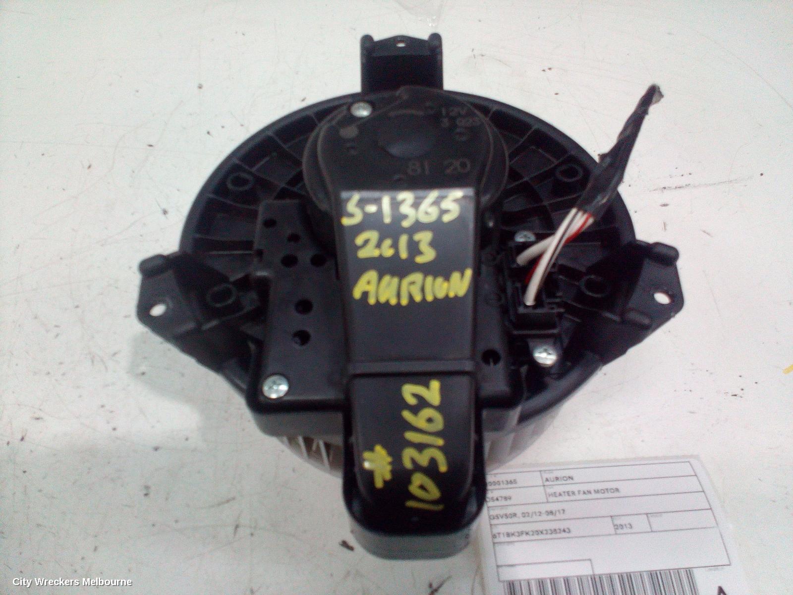 TOYOTA AURION HEATER FAN MOTOR, GSV50R, 02/2012 - 08/2017 - Image 1