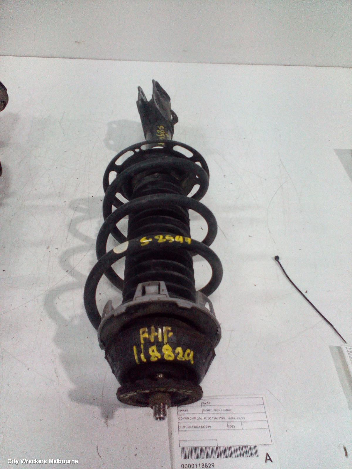 HONDA JAZZ RIGHT FRONT STRUT, GD (VIN JHMGD), AUTO T/M TYPE, 10/2002 - 09/2004 - Image 2