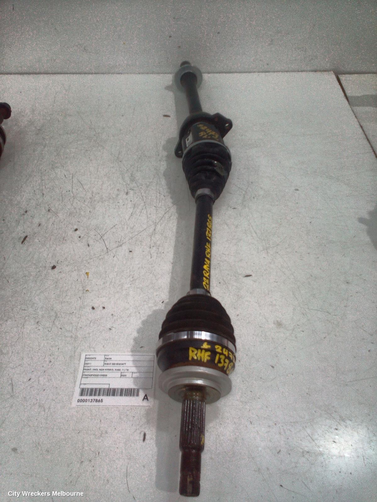 TOYOTA RAV4 RIGHT DRIVESHAFT, FRONT, 2WD, NON HYBRID, XA50, 11/2018 ONWARDS - Image 2