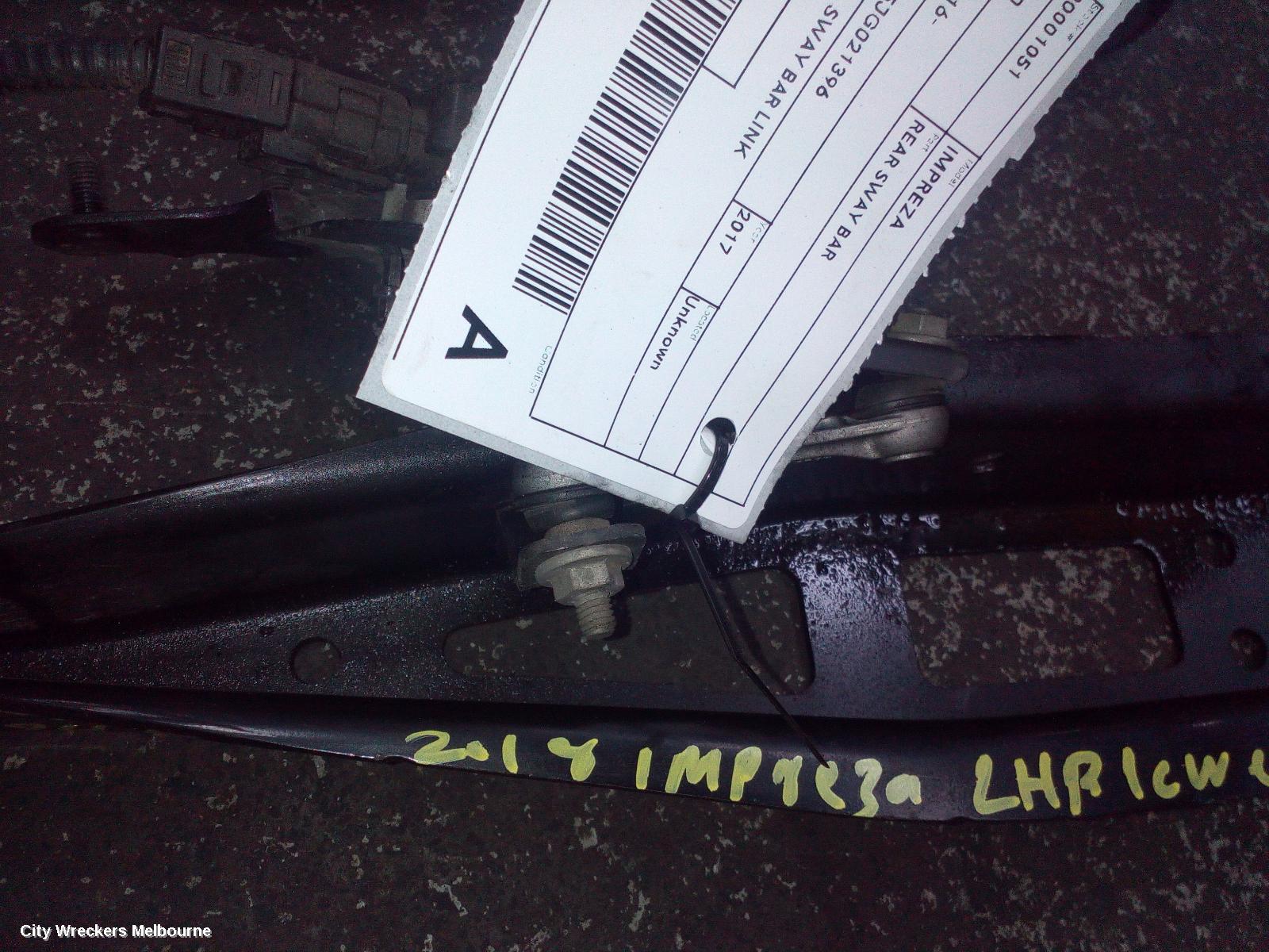 SUBARU IMPREZA REAR SWAY BAR, G5, 09/2016 - 09/2023 - Image 1